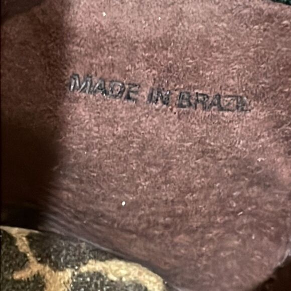 SOLD Gianni Bini Leighton Green Leather Flats Shoes Womens Size 8 Moc Toe - Picture 12 of 16